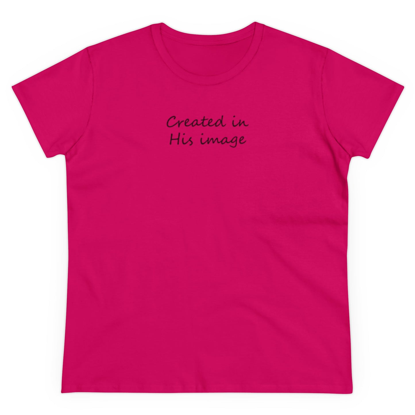 Created in His Imgage - Women's Midweight Cotton Tee