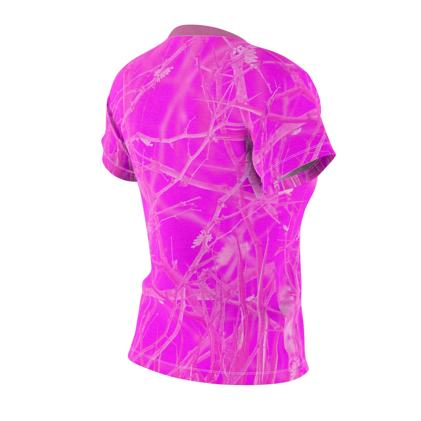 Pink Thornbush Camo Women's Cut & Sew Tee (AOP)