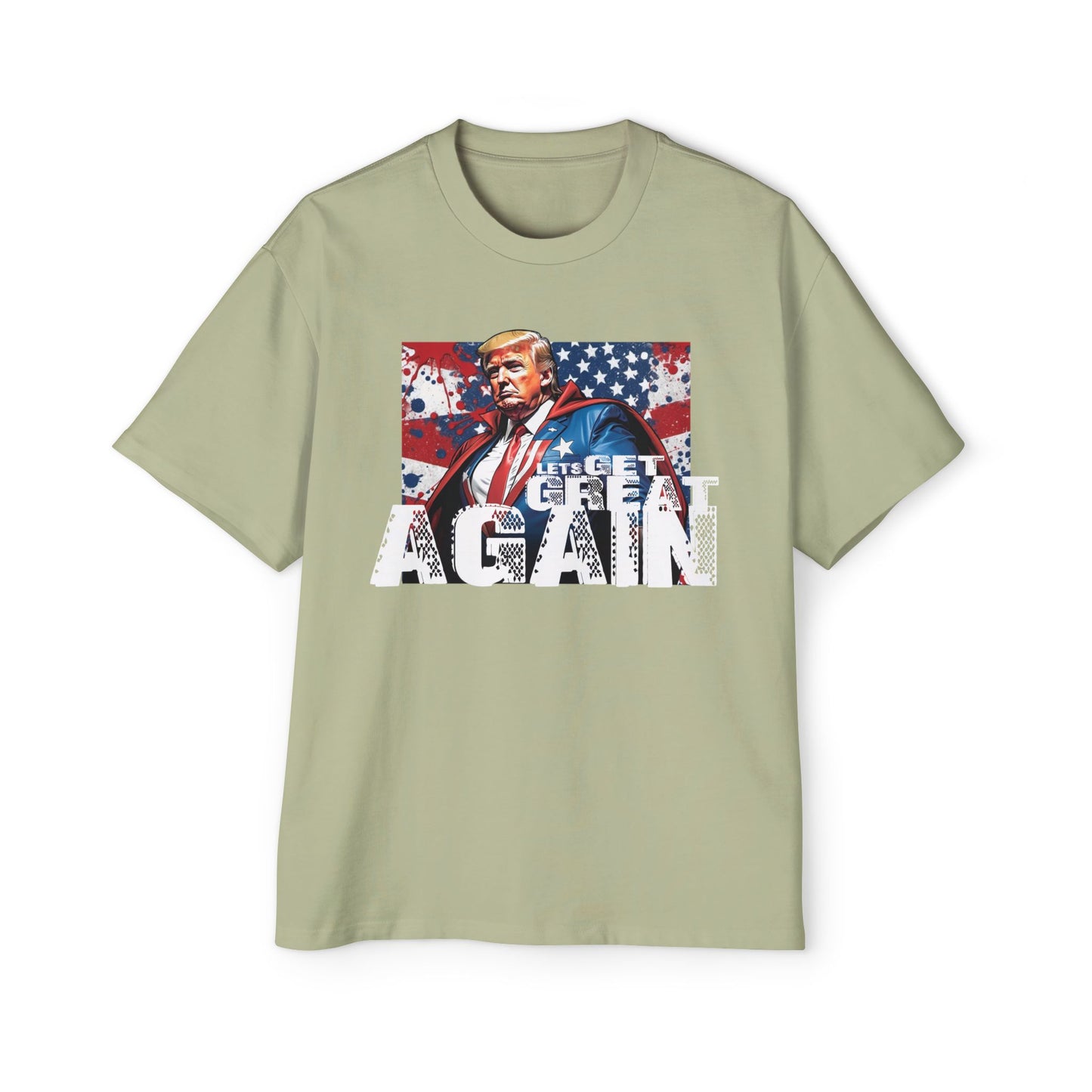 Lets Get Great Again Men's Heavy Oversized Tee