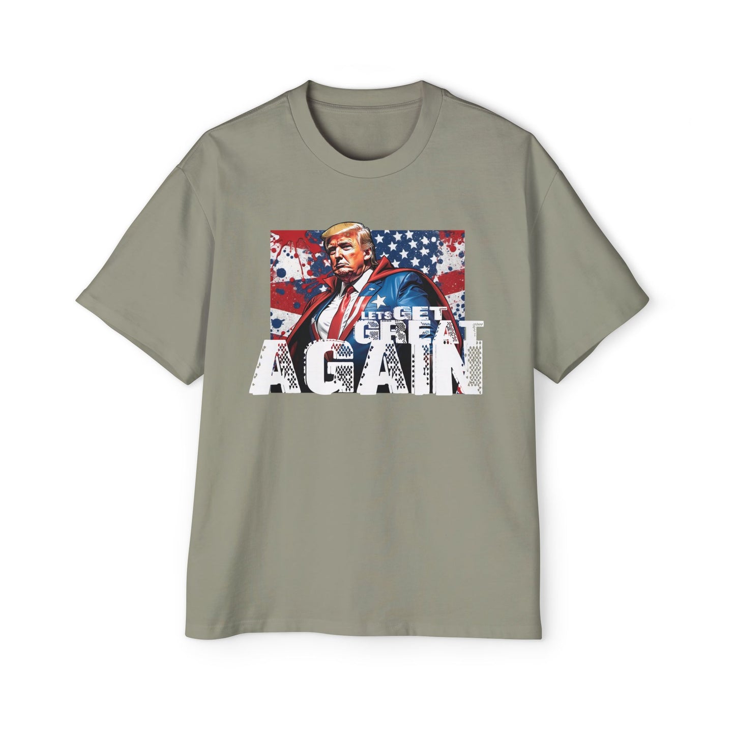 Lets Get Great Again Men's Heavy Oversized Tee