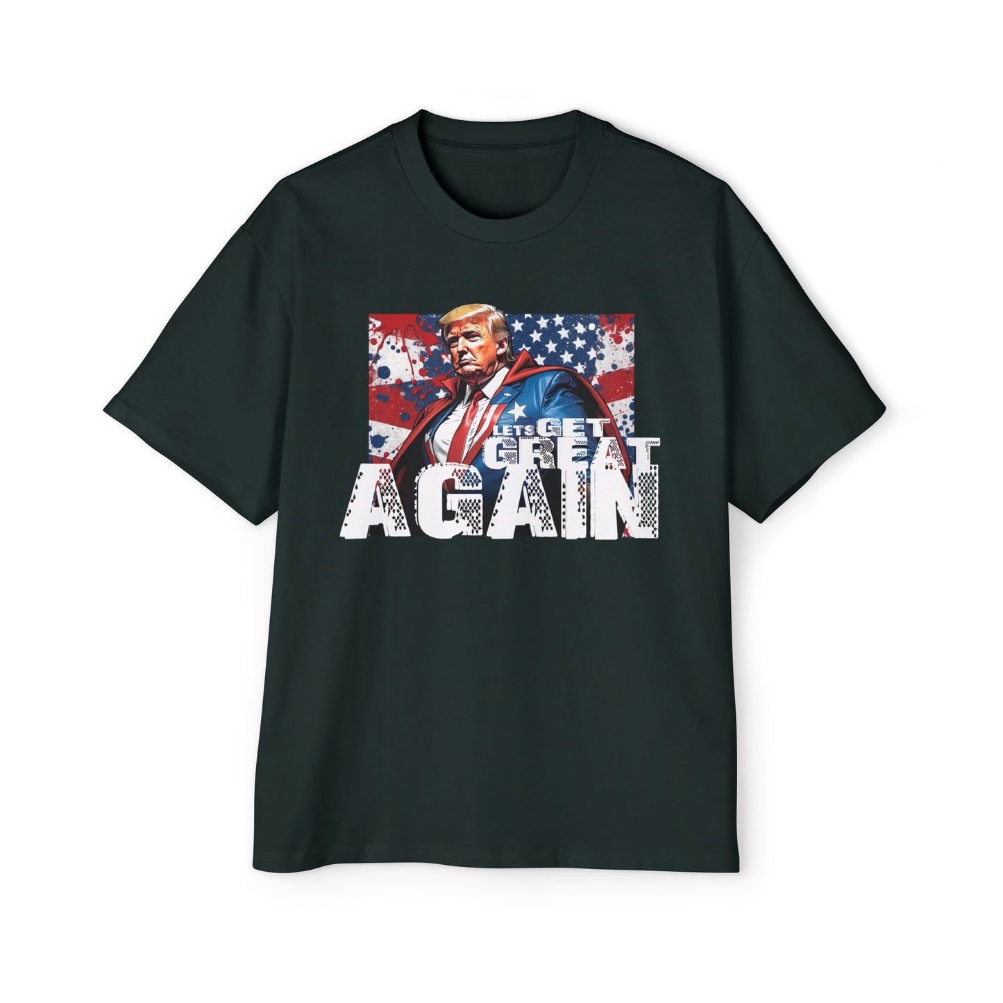 Lets Get Great Again Men's Heavy Oversized Tee