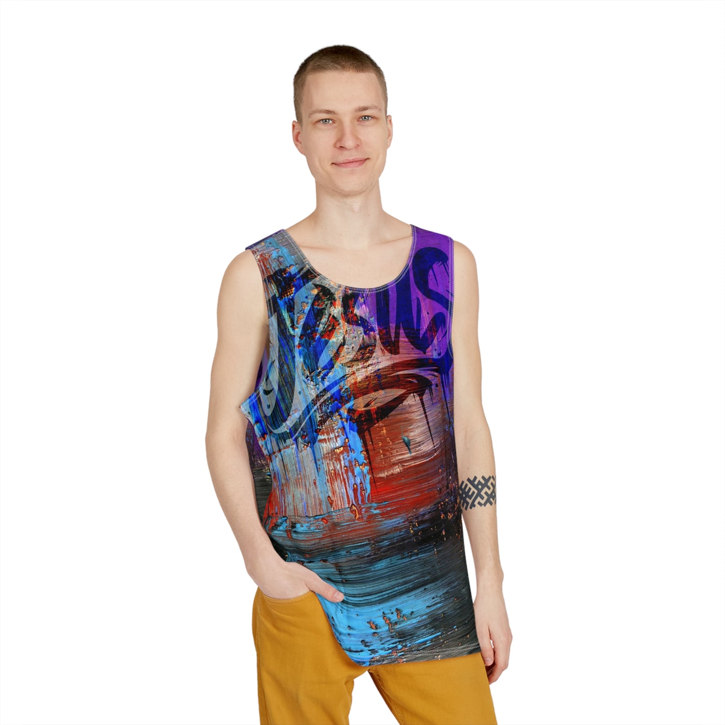 Jesus Grunge Men's Tank (AOP)