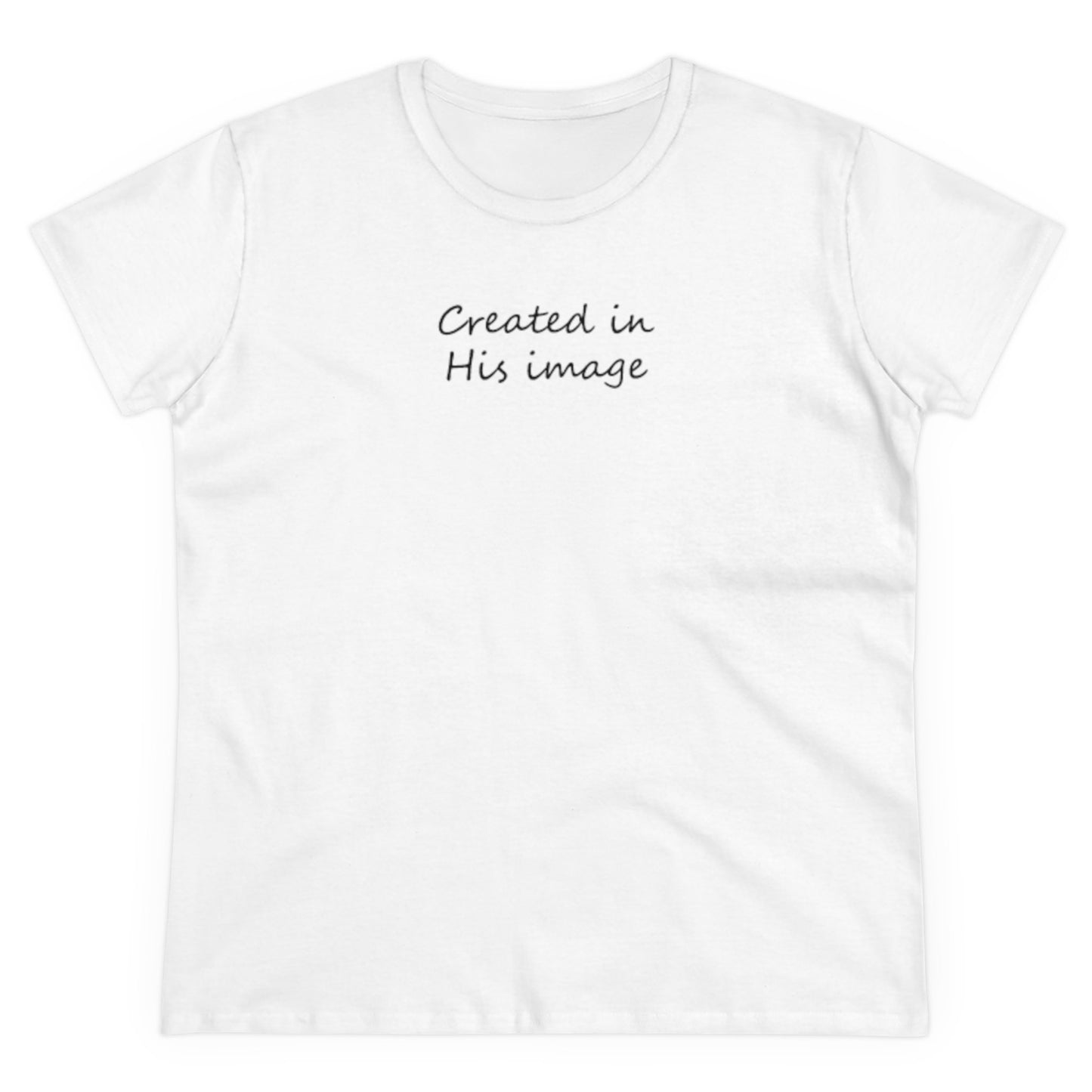 Created in His Imgage - Women's Midweight Cotton Tee