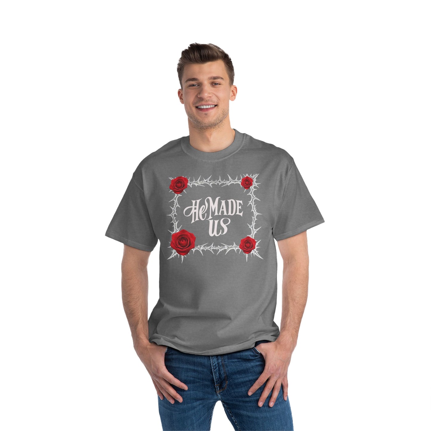 He Made Us - Beefy-T®  Short-Sleeve T-Shirt