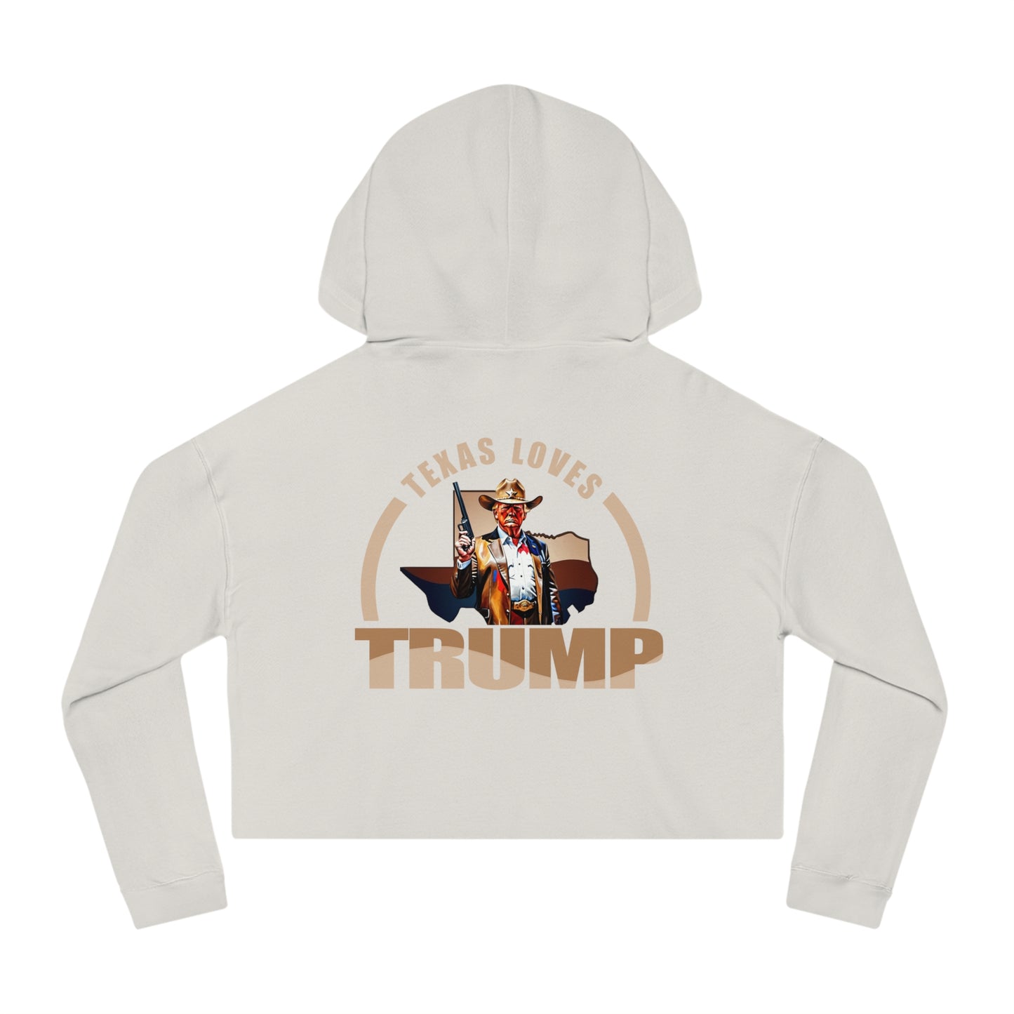 Texas Loves Trump Women’s Cropped Hooded Sweatshirt