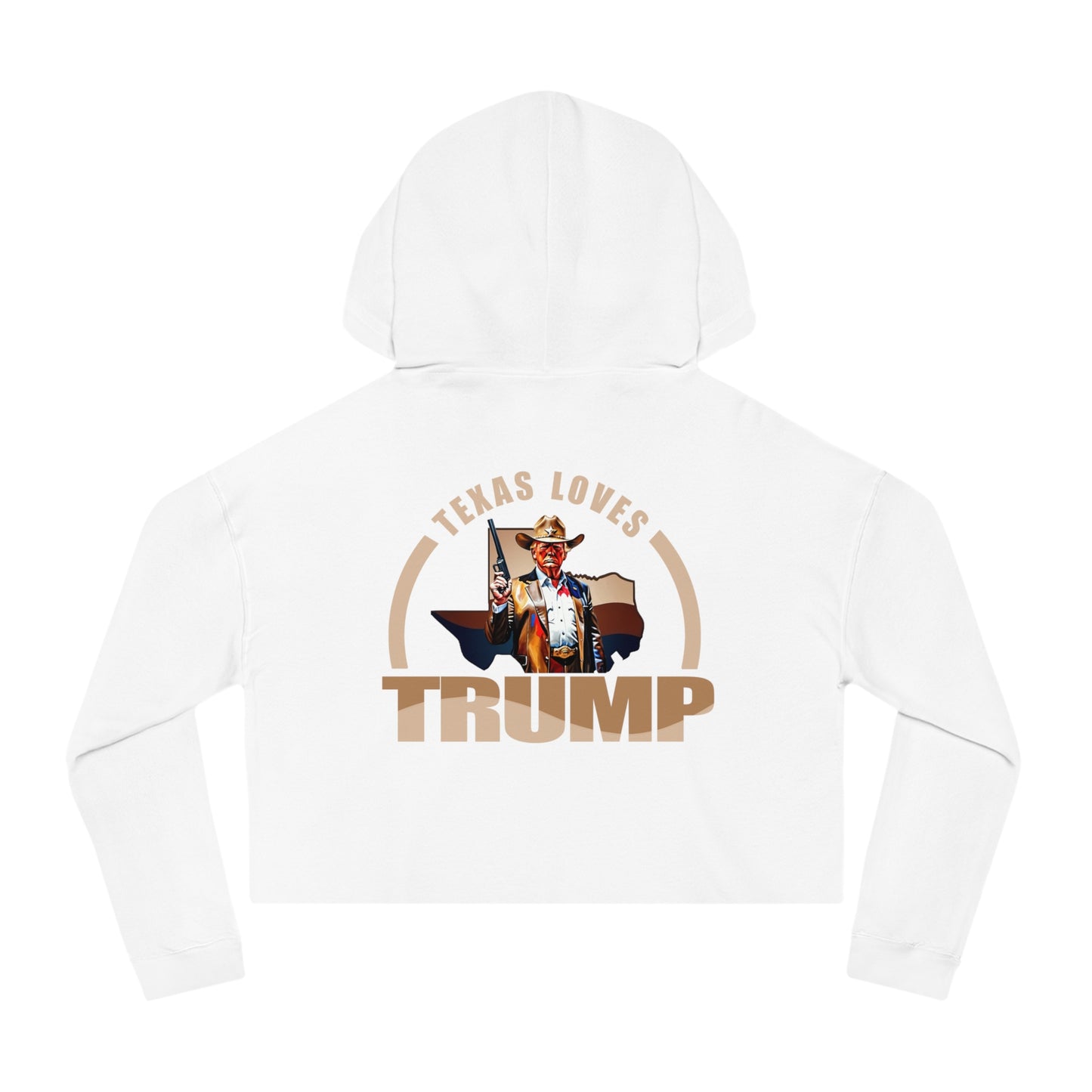 Texas Loves Trump Women’s Cropped Hooded Sweatshirt