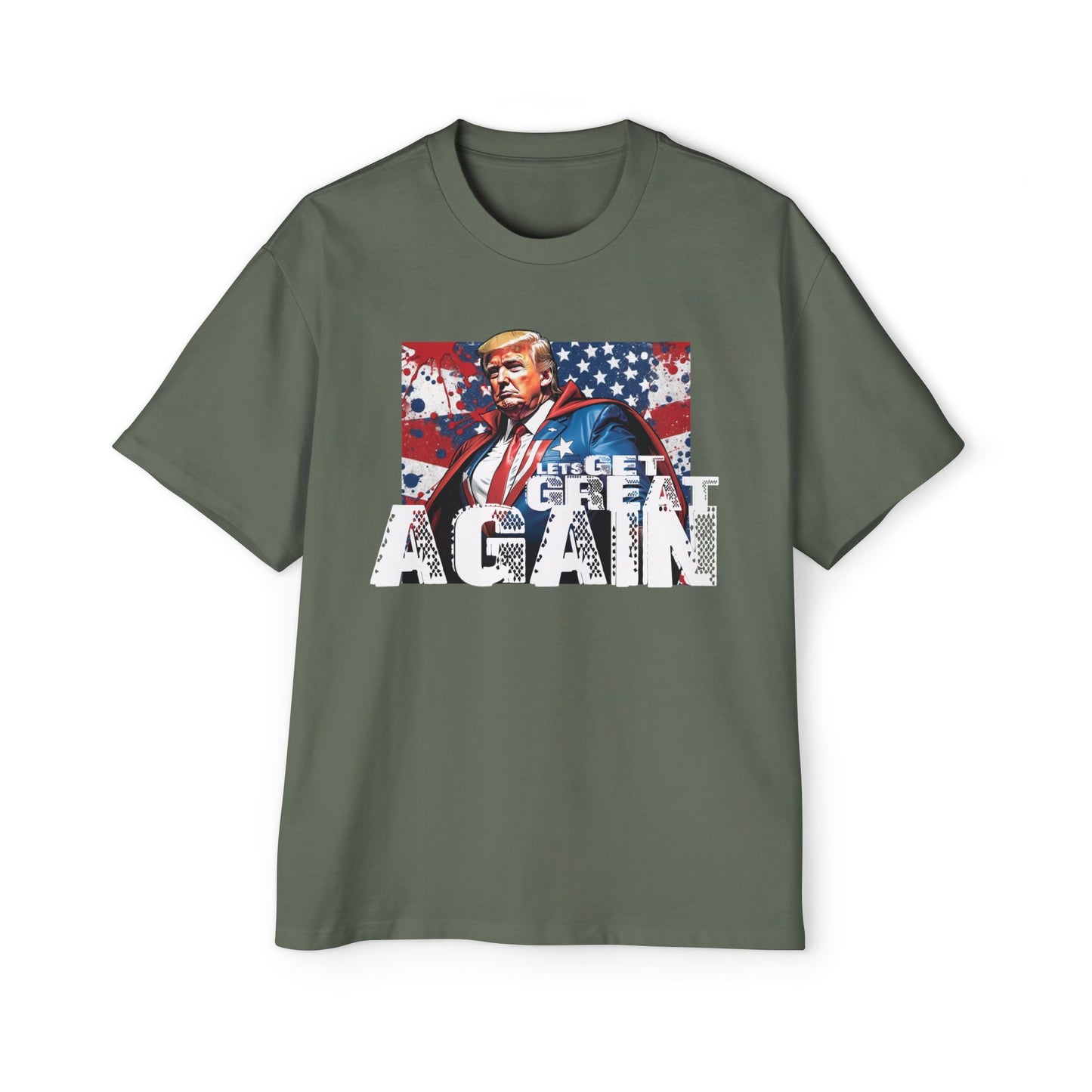 Lets Get Great Again Men's Heavy Oversized Tee