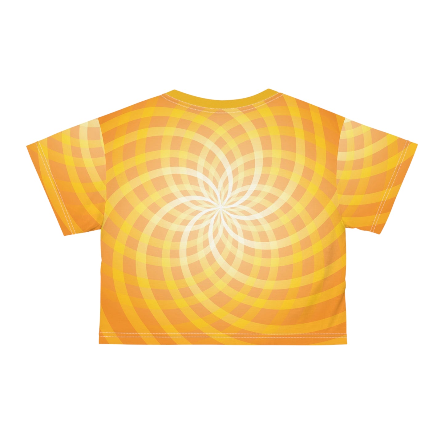 yellow abstract Crop Tee (AOP)