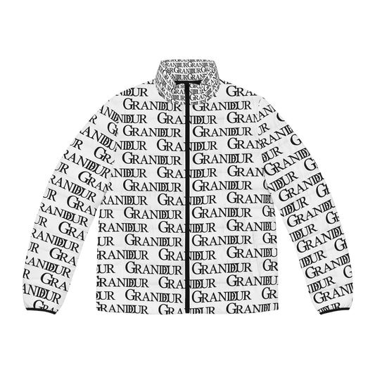 White Bricked Puffer Jacket