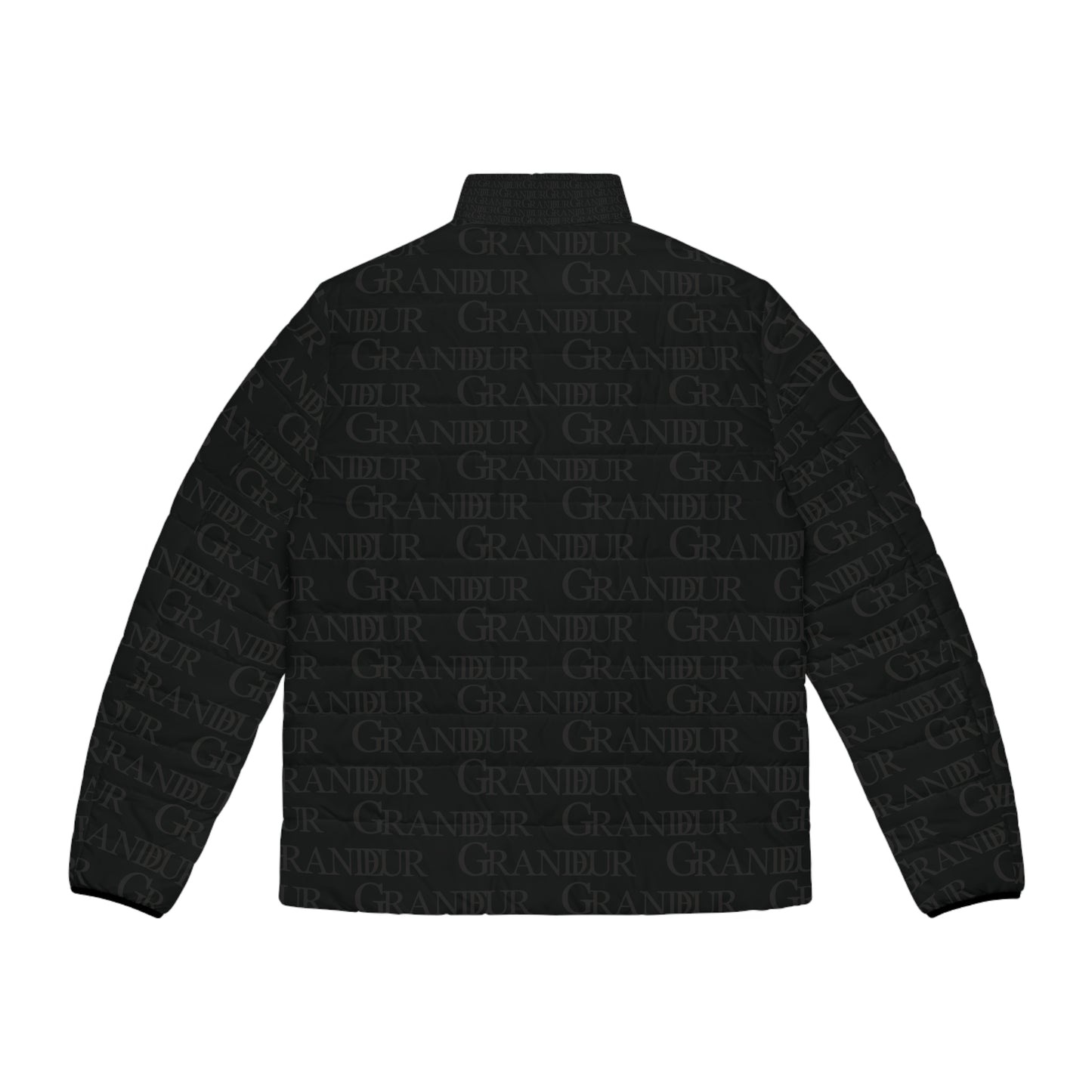 Black Bricked Puffer Jacket