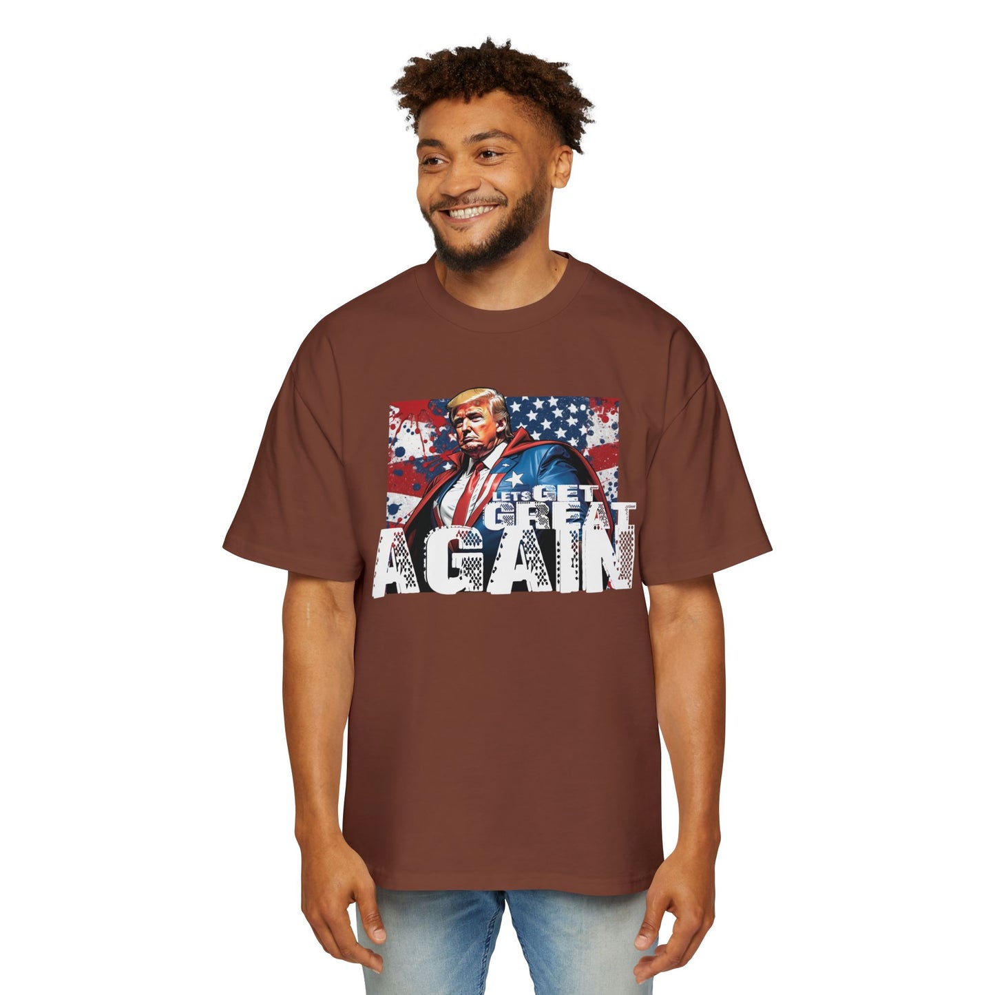 Lets Get Great Again Men's Heavy Oversized Tee