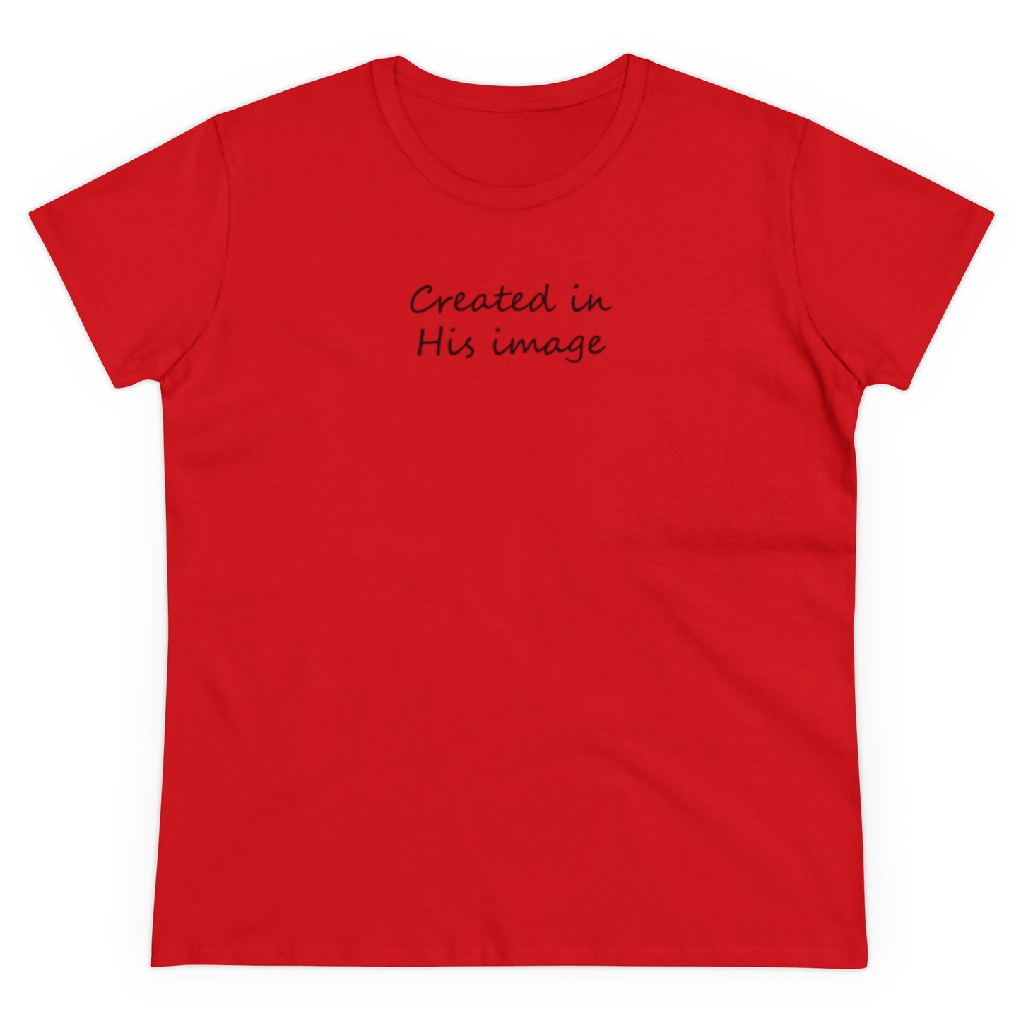 Created in His Imgage - Women's Midweight Cotton Tee