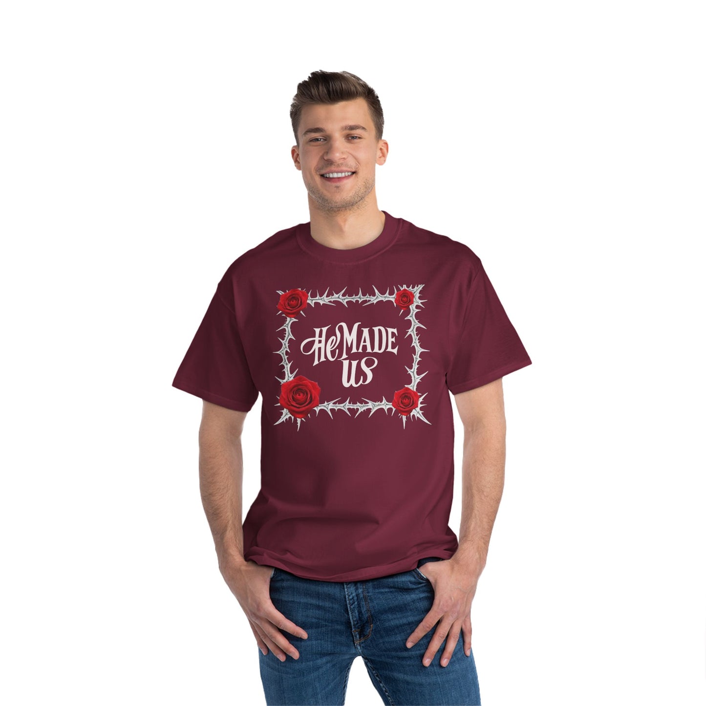 He Made Us - Beefy-T®  Short-Sleeve T-Shirt