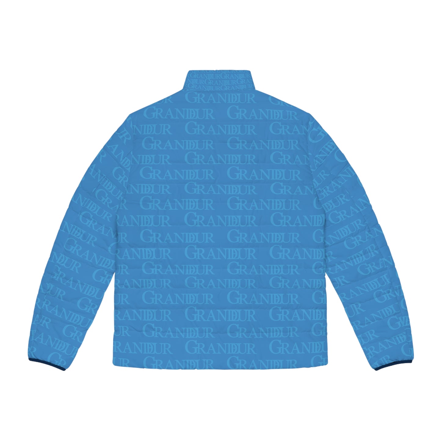 Blue Bricked Puffer Jacket