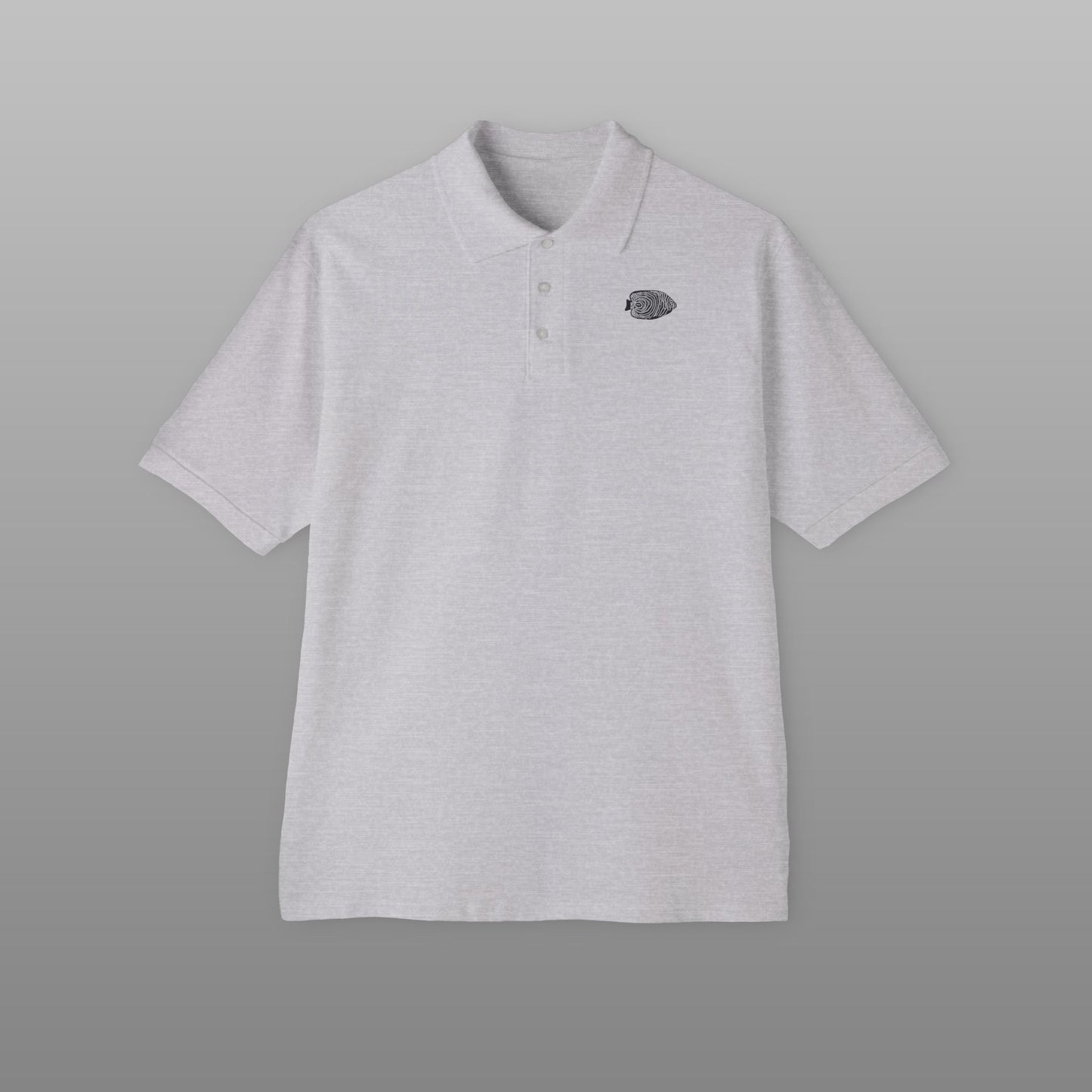 Grandeur Men's Piqué Polo Black Fish