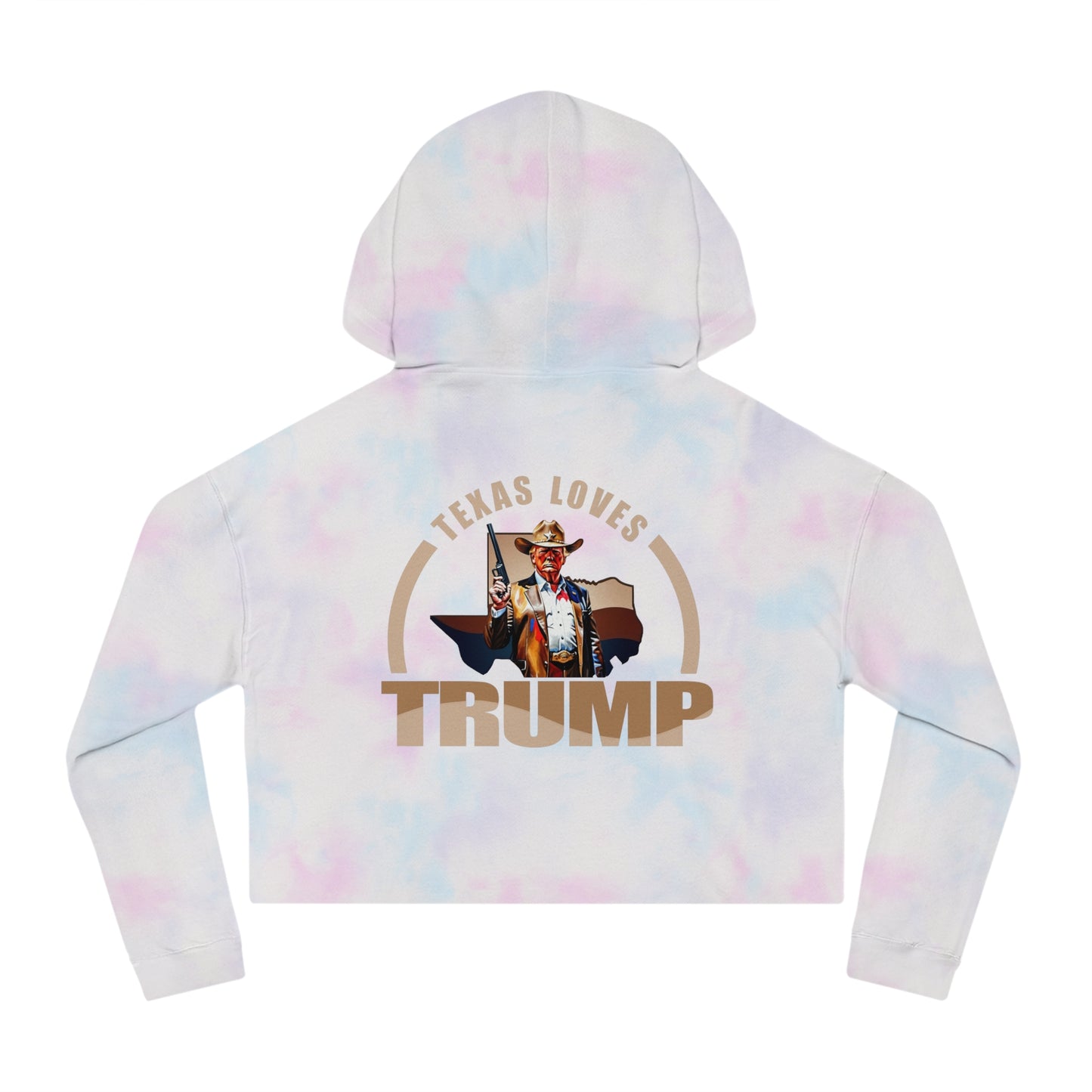 Texas Loves Trump Women’s Cropped Hooded Sweatshirt