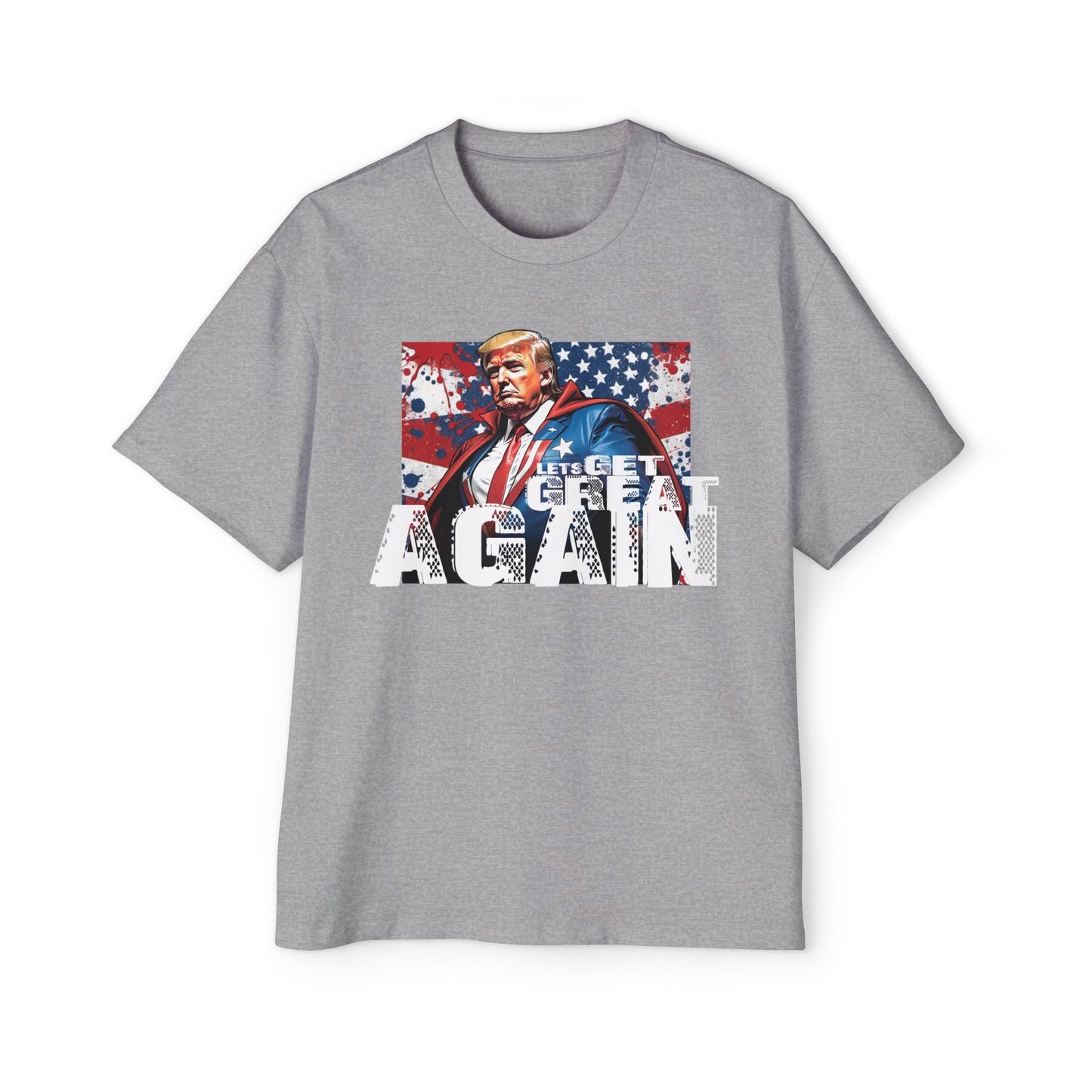 Lets Get Great Again Men's Heavy Oversized Tee