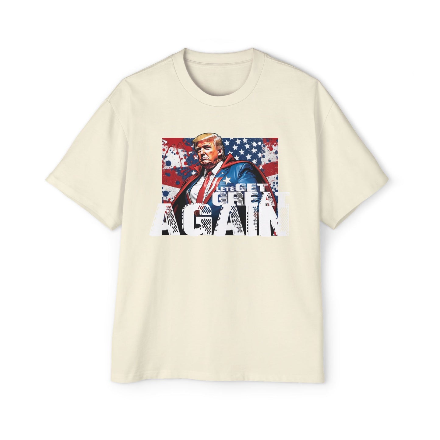 Lets Get Great Again Men's Heavy Oversized Tee