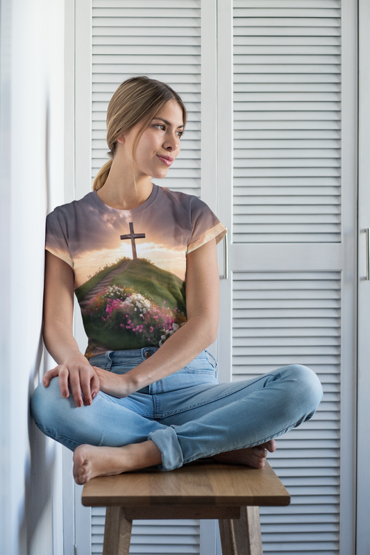 Cross Hill Crop Tee (AOP)